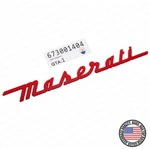 Maserati Trunk Nameplate Logo Emblem Badges Ghibli Sport Accessories Red. Fixed Price $40.00.
