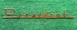 1950S Studebaker President Gold Emblem 308911. Fixed Price $8.00.