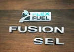2010 Ford Fusion Sel Hatch Emblem Badge Decal Letter Flex Fuel Set Oem Chrome. Fixed Price $29.99.