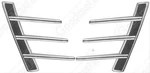 Goodmark GMK302061566P Quarter Panel Ornaments, Steel, Black/chrome, Ford, Pair. Fixed Price $57.99.