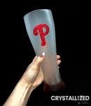 Bling Pilsner Glass Austrian Crystals Any Team Custom Baseball 23OZ Mlb Phillies. Fixed Price $85.00.
