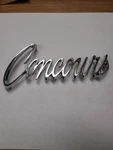 Chevelle Concours Wagon Rear Quarter Panel Emblem Script Chrome. Fixed Price $35.00.