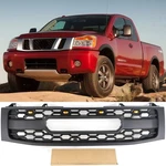 Front Grille Fits For 2004-2007 Nissan Titan Armada Black Upper W/light. Fixed Price $199.00.
