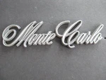 Chevrolet Monte Carlo Scripts Gm Casting Emblem Number 9886800 B74. Fixed Price $15.00.