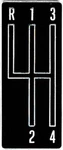 1968-69 Camaro Console Shift Plate Emblem With 4 Speed Manual Trans. Fixed Price $33.11.