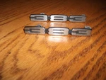 Two Original Dodge - Mopar 383 Emblems. Fixed Price $60.00.