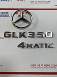 Mercedes W164 W204 Hatch GL350 / GLK350 4MATIC Rear Gate Emblems Used. Fixed Price $24.95.