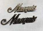 1973 Mercury Marquis Front Fender Emblems Part #D3MB-16098-BA. Fixed Price $14.99.