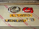 New Lexus LX470 Chrome Complete Emblem Kit Set Trunk Tailgate 98 99 00 01 02 03. Fixed Price $299.99.