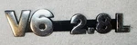 V6 2.8L Chrome Metal Emblem Badge - Amc American Motors 1984 1986 Cherokee Xj. Fixed Price $14.88.