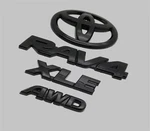 Overlays New 2019-2025 Toyota RAV4 Xle Awd Hybrid Gloss Blackout Emblems Kits. Fixed Price $39.85.