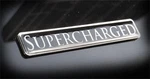 Supercharged Custom Emblem X .5" Real Metal Black For Jaguar Range Rover. Fixed Price $25.00.