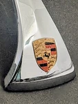 1960-1965 Porsche 356B-C-SC Cpe Cabriolet Chrome Hood Handle W/ Emblem. Fixed Price $225.00.