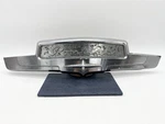 Vintage 1950 Pontiac Hood Grille Emblem Trim Molding Oem Silver Streak Badge. Fixed Price $124.99.