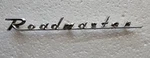 1956 Buick Roadmaster Door Emblem Script Oem Early Western Desert Take Off. Fixed Price $249.50.