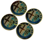 Alfa Romeo Wheel Center Emblems - 56MM Set Of Four Self Adhesive 3D Domed. Fixed Price $19.95.