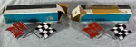 Nos Gm C1 Corvette Original Pair Of Cross Flag Emblems 56 57 58 59 60. Fixed Price $150.00.