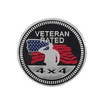 Veteran Badge Rated Car Emblem, 4 X 3D Metal Decals. Fixed Price $8.22.