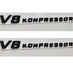 2 X Gloss Black Letters V8 Kompressor Badge Emblems For Mercedes Benz Amg. Fixed Price $20.95.