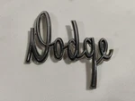 Oem Vintage Dodge Script Emblem 2417522 Used 5/8". Fixed Price $20.00.