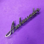 BIN35 Vintage Amc 1967-1970 Rambler Ambassador Script Emblem Badge #3590718. Fixed Price $14.99.