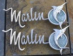 1965-1966 Amc Marlin Body Emblems Pair Euc Oem #3517448 Shiny Chrome. Fixed Price $169.00.