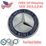 Mercedes Benz Front Hood Emblem Laurel Wreath Blue Flat Badge Class W204. Fixed Price $27.66.