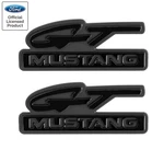 1994-1995 Mustang Gt Two Tone Gloss & Matte Black Fender Side Emblems Pair Lh Rh. Fixed Price $31.50.