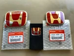 3PCS Red Emblem Front/rear/steering Badge Fit For Honda Civic 06-2015 Si Dx Lx. Fixed Price $26.44.