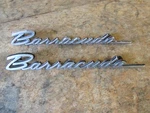 Pair Original "barracuda" Fender Emblems 1968 Plymouth. Fixed Price $67.15.