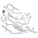 Toyota 7531430080 Front Bumper Cover Emblem. Fixed Price $37.05.