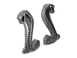 2007 - 2014 Mustang Cobra Shelby Fender Guard Snake Emblem Badge Pair Chrome. Fixed Price $63.14.