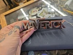 1971-1974 Ford Maverick Orange/chrome Nameplate D1DB-8C052-AWA Good Posts #4287. Fixed Price $65.00.
