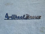 1949-1964 Jeepster 4-WHEEL Drive Script Emblem. Fixed Price $149.99.