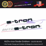 Audi E-tron Emblem Gloss Black Fender Charge Port Badge Logo Line Oem Etron. Fixed Price $74.99.