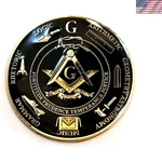 3'' Masonic Round Emblem - Strong Adhesive Car Decoration For Personalized Style. Fixed Price $24.99.