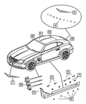 Genuine Mopar Fender Louver Right 1BX74P41AA. Fixed Price $86.42.