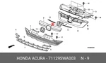 Genuine Oe Plug Plastic 71129SWA003 For Honda 71129-SWA003. Fixed Price $28.30.