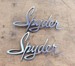 1962 1963 1964 Chevy Corvair Monza Spyder Front Fender Emblems Original Pair Gm. Fixed Price $85.00.