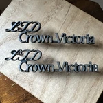 Set Of 1982-1987 Ford Ltd Crown Victoria Emblems EOAB-5450-398-AA With Pins. Fixed Price $18.50.