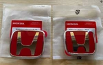 Fits Honda Civic Accord 1996-2000 Front Hood & Rear Trunk Red Emblem Badge. Fixed Price $23.91.