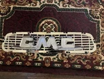 1955 1956 Gmc Hood Emblem And Backing Plate New Chrome, Suburban #2326143 Oem. Fixed Price $700.00.