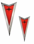 Reproduction Chrome Front And Rear Arrowhead Emblem Set 2004-2006 Pontiac Gto. Fixed Price $75.98.