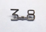 Jaguar Chrome "3.8" Trunk Emblem. Fixed Price $25.00.