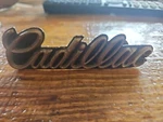 New Nos Oem 80-93 Cadillac Models Gold Grille Script Nameplate Ornament Emblem. Fixed Price $19.99.