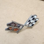 1967 C2 Corvette Front Hood Nose Emblem Badge Crossed Flags Original Oem Gm. Fixed Price $39.99.