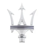Genuine Maserati Qtp/ghibli Front Trident Emblem Sport Silver W/blue 670037403. Fixed Price $58.85.