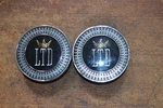 Nos 1969 Ford Ltd Roof Pillar Ornaments Emblems Pair Reinforced Backing. Fixed Price $265.00.