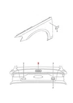 Genuine Audi Emblem Polar White 85H853742F90A. Fixed Price $60.28.