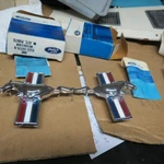 Nos Ford 196 66 Running Bar Horse Fender Emblems Pair Lh Vg #2. Fixed Price $70.00.
